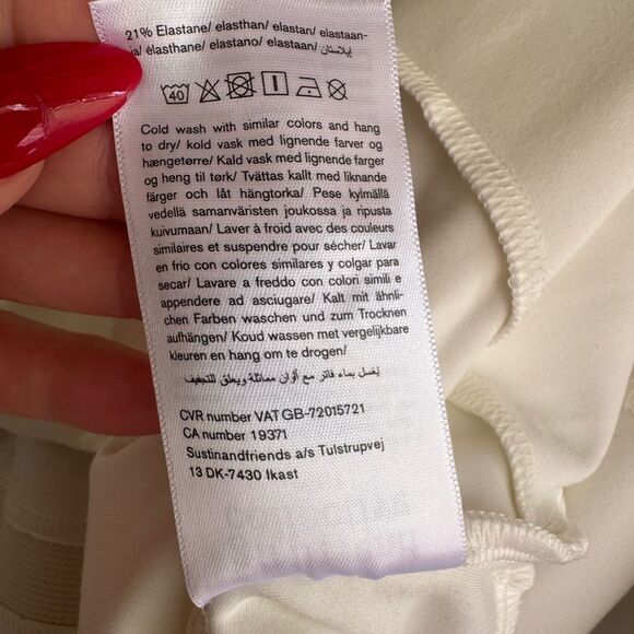 Girlfriend Collective Riley Sweetheart Active Dress –White Size Large - Picture 6 of 8